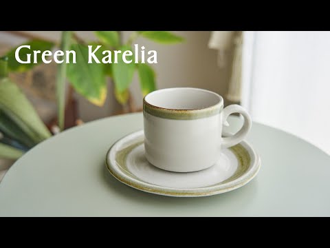 【北欧食器レア個体】グリーンカレリア【Mモデル】Arabia Green Karelia