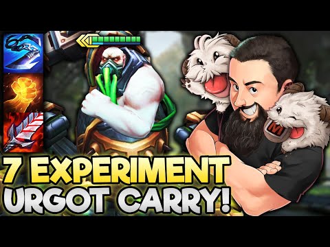 7 Experiment - Infinite HP Raid Boss Urgot!! | TFT Into the Arcane | Teamfight Tactics