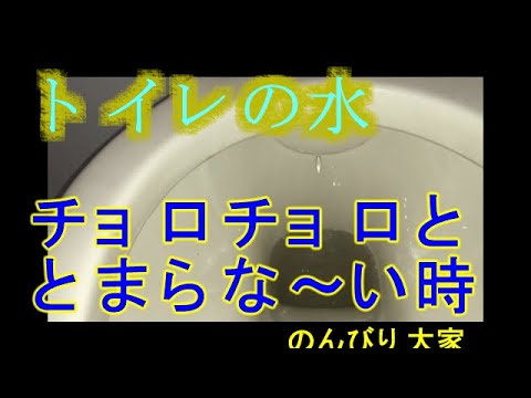 トイレの水がチョロチョロとまらない！ホームセンターで部品を買って修理する。