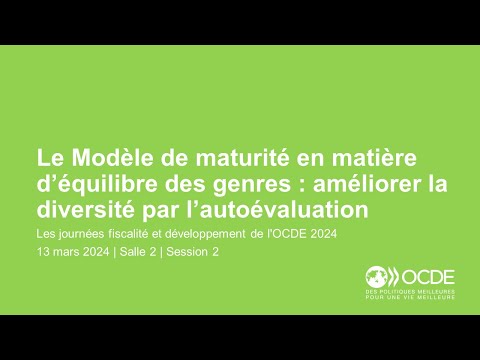 Journées fiscalité et développement de l'OCDE 2024 (Jour 2 Salle 2 Session 2): Modèle de maturité