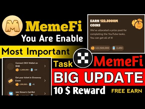 How  to connect memefi with Okx wallet || Memefi important new task || MemeFi token price