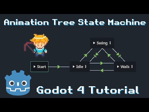 Animation Tree State Machine Setup w/ Conditions & BlendSpace2D - Godot 4 Resource Gatherer Tutorial