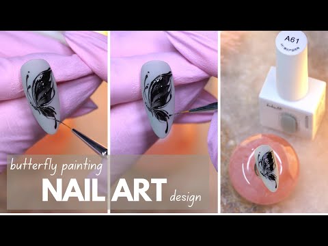 Butterfly Painting Nail Art Design