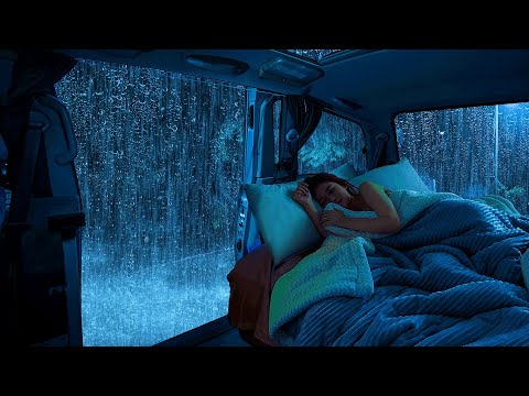 Deep Sleep Ambience: Soft Rain & Thunder Sounds on Cozy Car for Relax, Sleep Quickly, Reduces stress