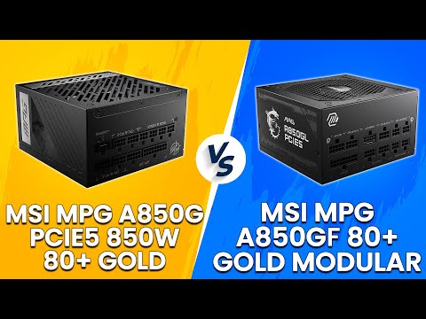 MSI MPG A850G PCIE5 850W 80 Plus Gold vs MSI MPG A850GF 80 Plus Gold Modular - Which Works Better?