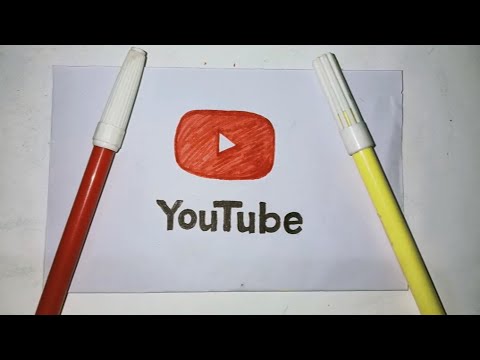 YouTube logo Drawing easy / How to draw youtube logo with pancil..