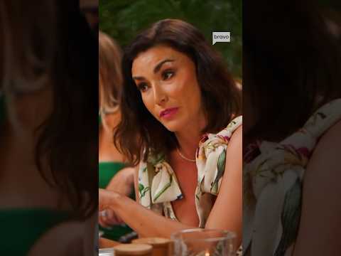 A dinner table discussion you'd only hear on #RHOSLC. #AngieKatsanevas #MeredithMarks