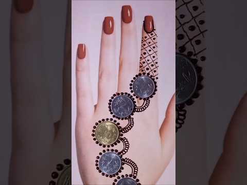 Simple coins mehndi design trick #mehandi #youtubeshorts #shorts #viralvideo