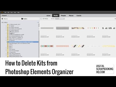 PSE2018 Delete kits from Photoshop Elements Organizer 2018
