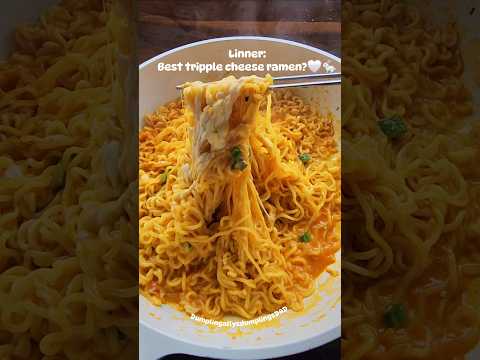 Best tripple cheesey ramen? #asmr #foodasmr #cheesy #noodles #asmrfood #spicynoodles #ramenhack