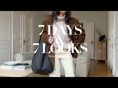 7 Days & 7 Looks | Winter Outfit Ideas | Neutral classic wardrobe | AD