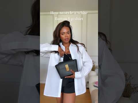 How to style a white button up shirt for summer! #darlingsociety #grwm #summeroutfits #hermes