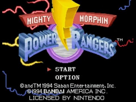 SNES Mighty Morphin Power Rangers (with TV bgm and battle cry)