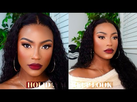 FULL GLAM MAKEUP TUTORIAL || SPARKLY HOLIDAY INSPIRED MAKEUP LOOK #makeuptutorial #holidaymakeup