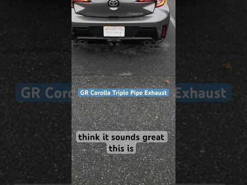 Toyota’s GR Corolla Stock TRIPLE Pipe EXHAUST Sounds GREAT