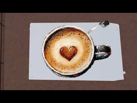 ⭐⭐⭐Coffee Painting Process in Roblox Spray Paint | BunnyStar - I Bet You Love Me | Art Time-Lapse