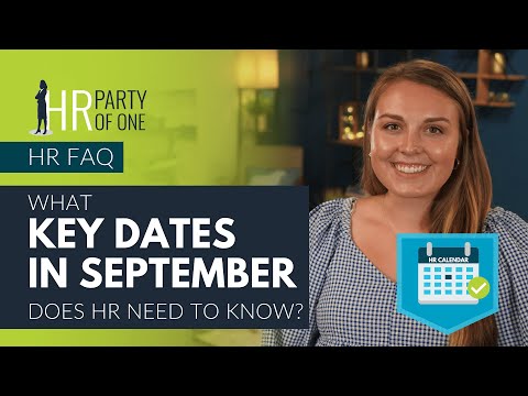 What Key Dates in September Does HR Need to Know?