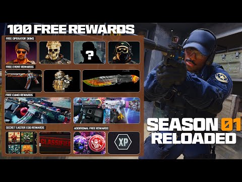 ALL 100+ FREE BO6 Season 1 Reloaded Rewards! (FREE Operators, Camos, Blueprints, &...) - Black Ops 6