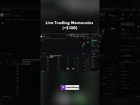 I Made $100 Trading Memecoins Live!