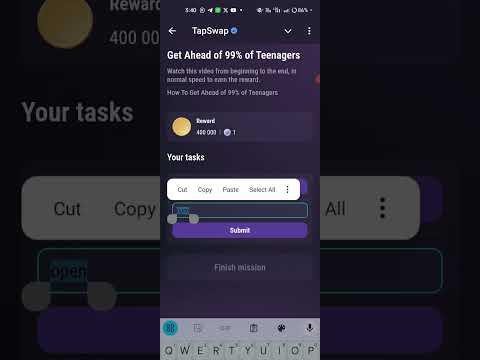 Get Ahead of 99% of Teenagers TapSwap New Code ✅