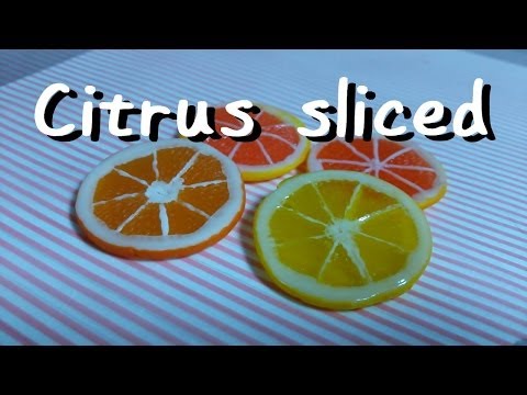 スイーツデコ* スライス柑橘類/DecoSweets* Citrus sliced in clay