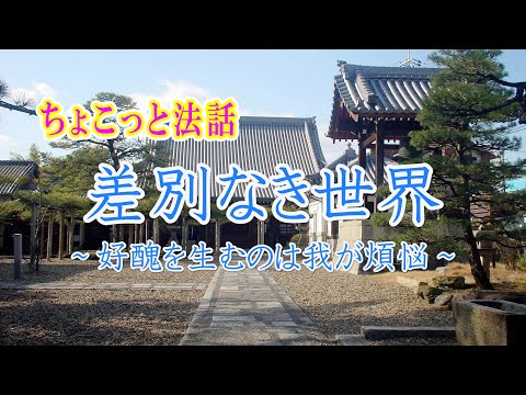 ちょこっと法話「差別なき世界～好醜を生むのは我が煩悩～」