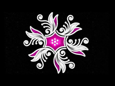 Easy Diwali kolam |Morning kolam |simple festival rangoli |dailyuse muggulu 🌼 diwali rangoli designs