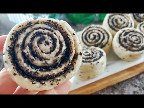 Delicious And Healthy Milky Black Sesame Rolls - Quick And Easy Recipe|奶香黑芝麻卷, 简单快手，美味又养生