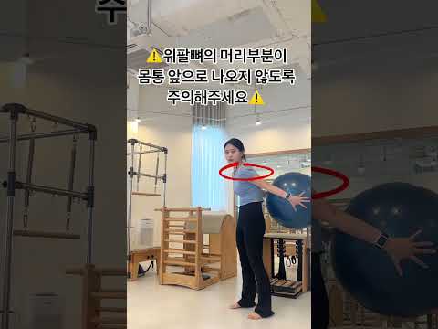 짐볼 하나로 집에서 직각어깨 만들기 #홈필라테스 #홈트레이닝 #팔뚝살빼기 #팔뚝살빼는운동 #직각어깨