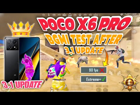 poco x6 pro,bgmi test🔥after 3.1 update,90fps✖️,extreme+✔️