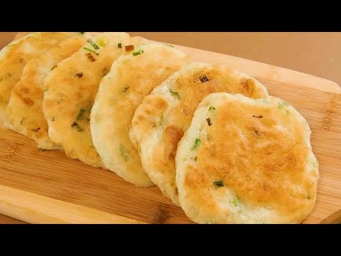 Make fluffy scallion pancakes without kneading the dough