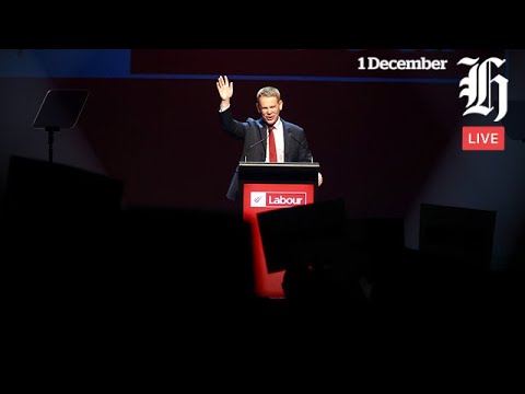 Labour Leader Chris Hipkins speaks at party conference