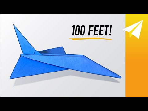 How to Make the BEST Jet Paper Airplane that Flies Really Far — Over 100 Feet! — (Relatively Easy)