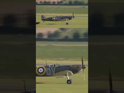 Squadron scramble! Spitfires & Hurricanes getting airborne at Duxford!