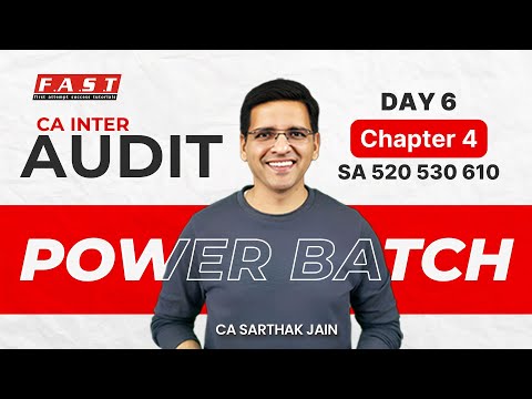 CA Inter Audit Power Day 6 | Complete Audit in 15 Days Live on YT for All