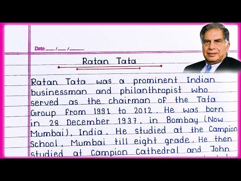 Essay on Ratan Tata in English || Ratan Tata essay writing || Biography || Ratan Tata ||