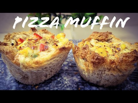 Pizza cups | How to make Pizza cups with bread | Airfryer recipe