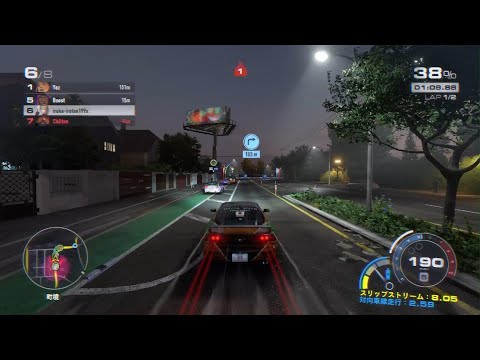 Need for Speed Unbound_なんとか第1週予選クリア結構リトライした難易度高い敵が速いと言うよりステージが夜間とかコース覚えれてないのがきつい💦