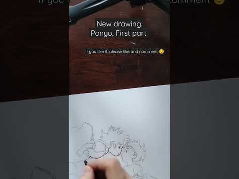 Studio Ghibli - Ponyo drawing 1st part. #fanart #animefan #anime #animedrawing #ghibli #timelapse