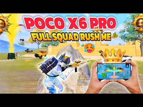 Poco x6 pro🔥 full squad rush me 🥵 3.1 update gameplay..