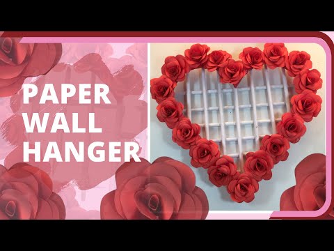 How To Make Paper Flower Wall Hanger | Room decoration ideas |Home decoration |Flower wall hanger.