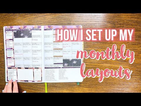 How I Setup my Passion Planner Monthly Spread