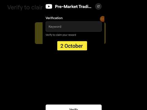 2 October - Pre market trading Blum New Video Code Today