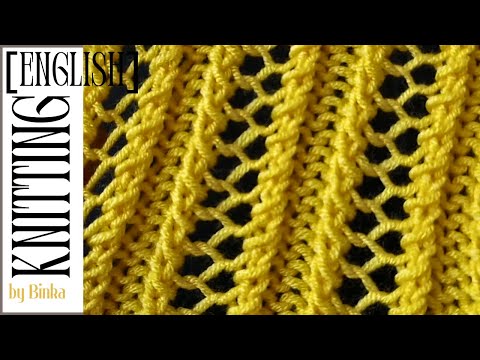 [English] Trendy openwork double-sided knitting pattern. How to knit.