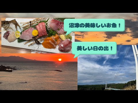 4つ星ホテルから見る今井浜海岸の美しい日の出&美味しいお料理！三島スカイウォーク散策！沼津の美味しいお魚を食べる！静岡県東伊豆旅行編part3