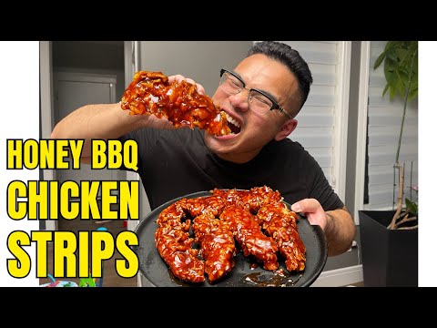 HONEY BBQ CHICKEN STRIPS - Best Chicken Strips recipe