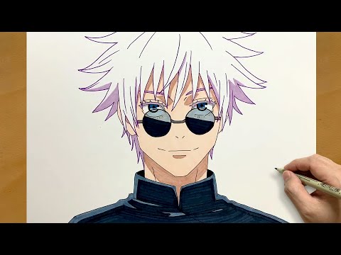 How to Draw Gojo Satoru Step by Step || Jujutsu Kaisen Drawing Tutorial || Easy Anime Drawing