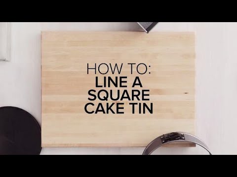 The easiest way to line a square cake tin with baking paper