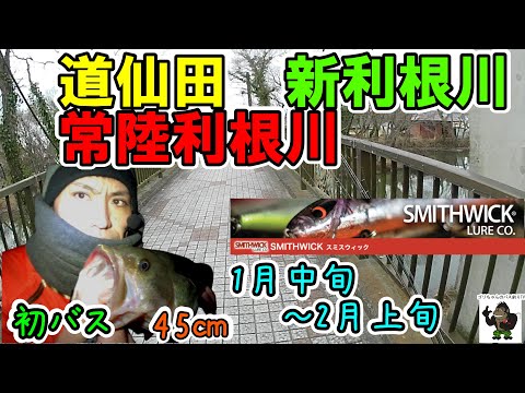 バス釣り冬_霞_道仙田～常陸利根川～新利根川での釣行_1月中旬～2月上旬・・2022年1月16日～2月5日