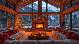 Cozy Christmas Ambience with Christmas Jazz Music 2025 🎄 Crackling Fireplace & Jazz Relaxing Music